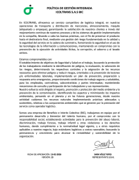 POLITICA DE GESTION INTEGRADA